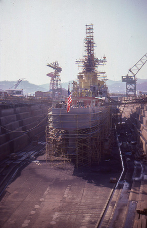 Huge drydock at Naval Shipyard, Yokosuka